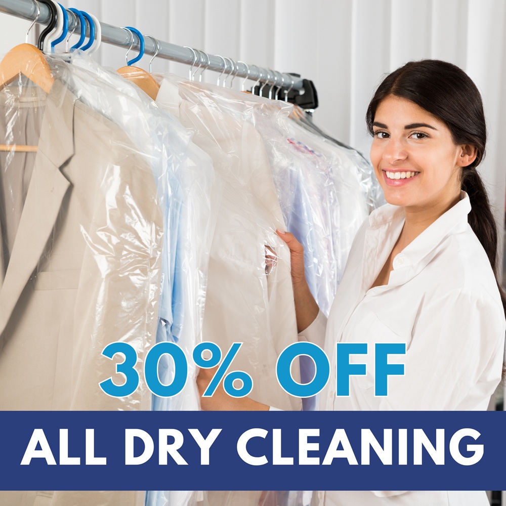 30% off dry cleaning