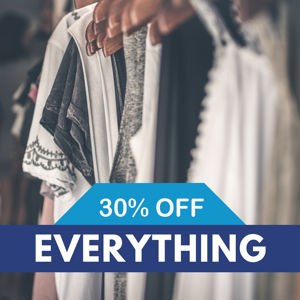 30% off dry cleaning